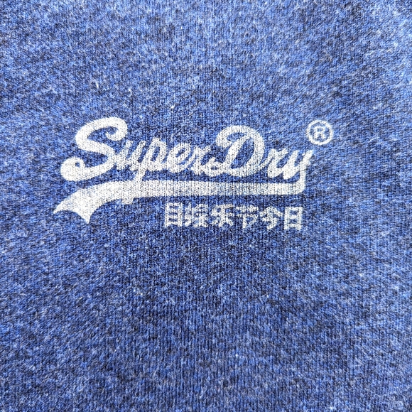 Men's XS two tone blue Super-Dry Vintage Crew Sweater - Picture 2 of 12